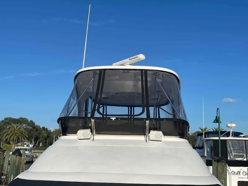 Enclosures and Isinglass - Flybridge Enclosure — canvas & upholstery work by the Boat Guys