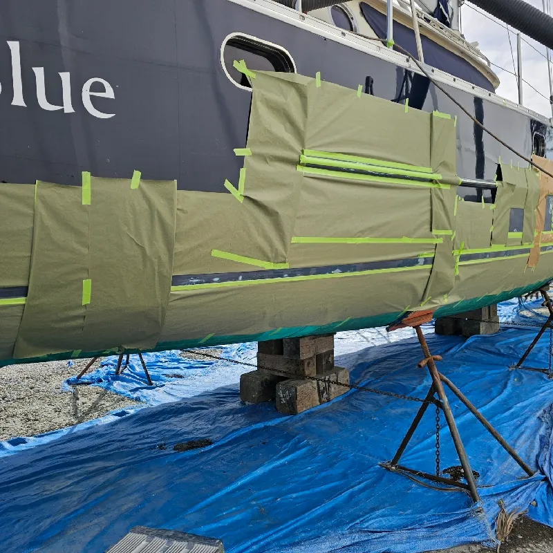 Sailboat at Marina — in progress