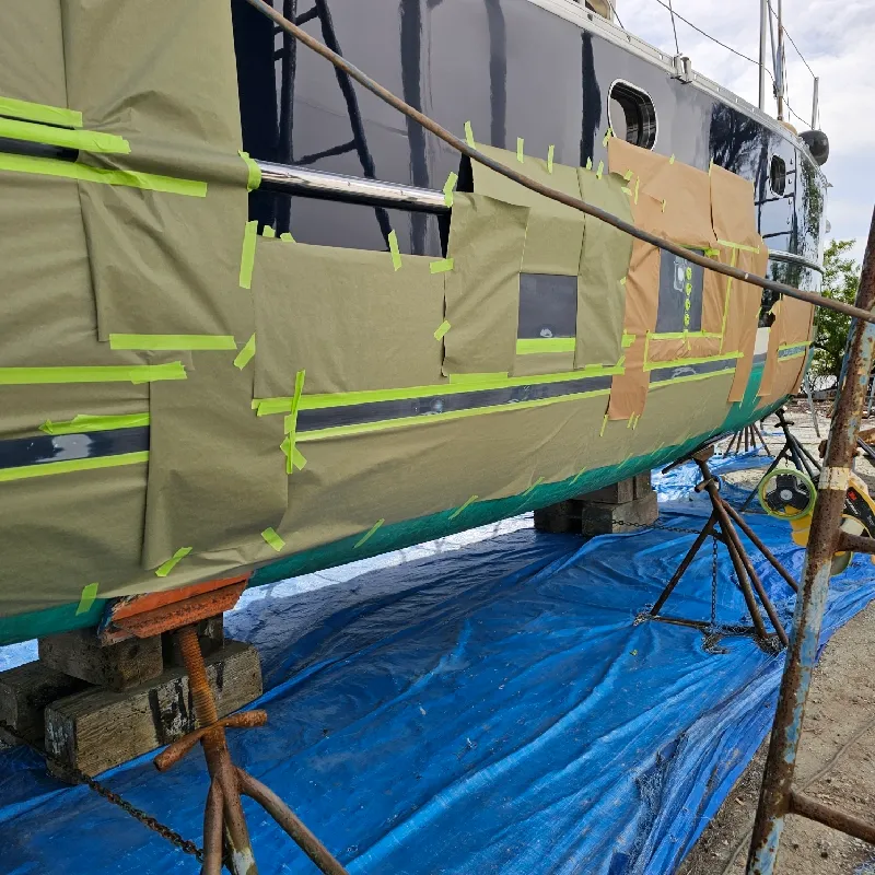 Sailboat at Marina — in progress