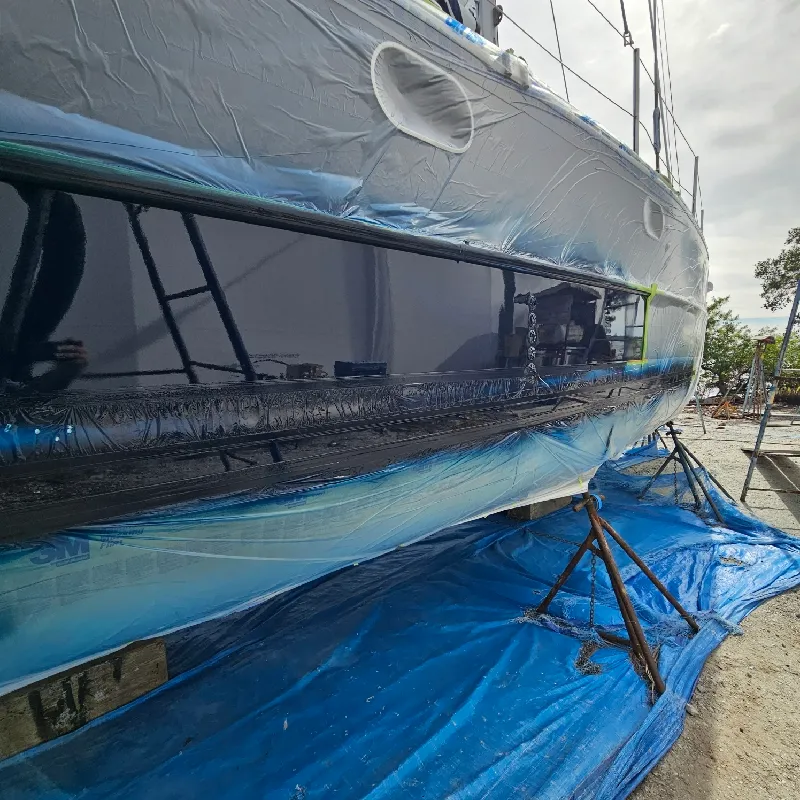 Sailboat at Marina — in progress