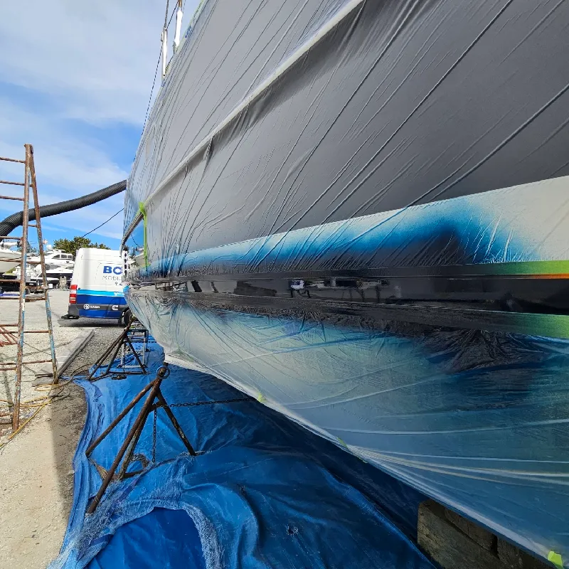 Sailboat at Marina — in progress