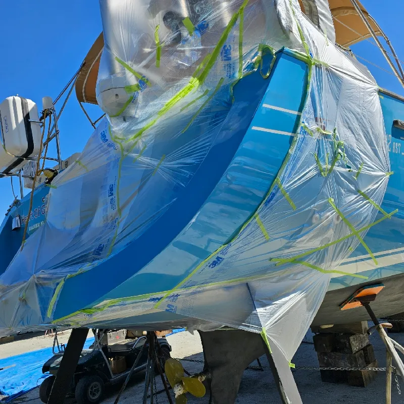 Blue Sailboat Paint — in progress