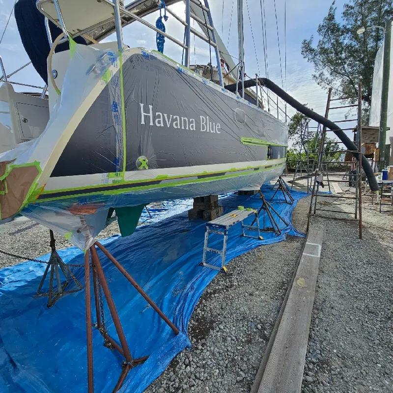 Sailboat at Marina — in progress