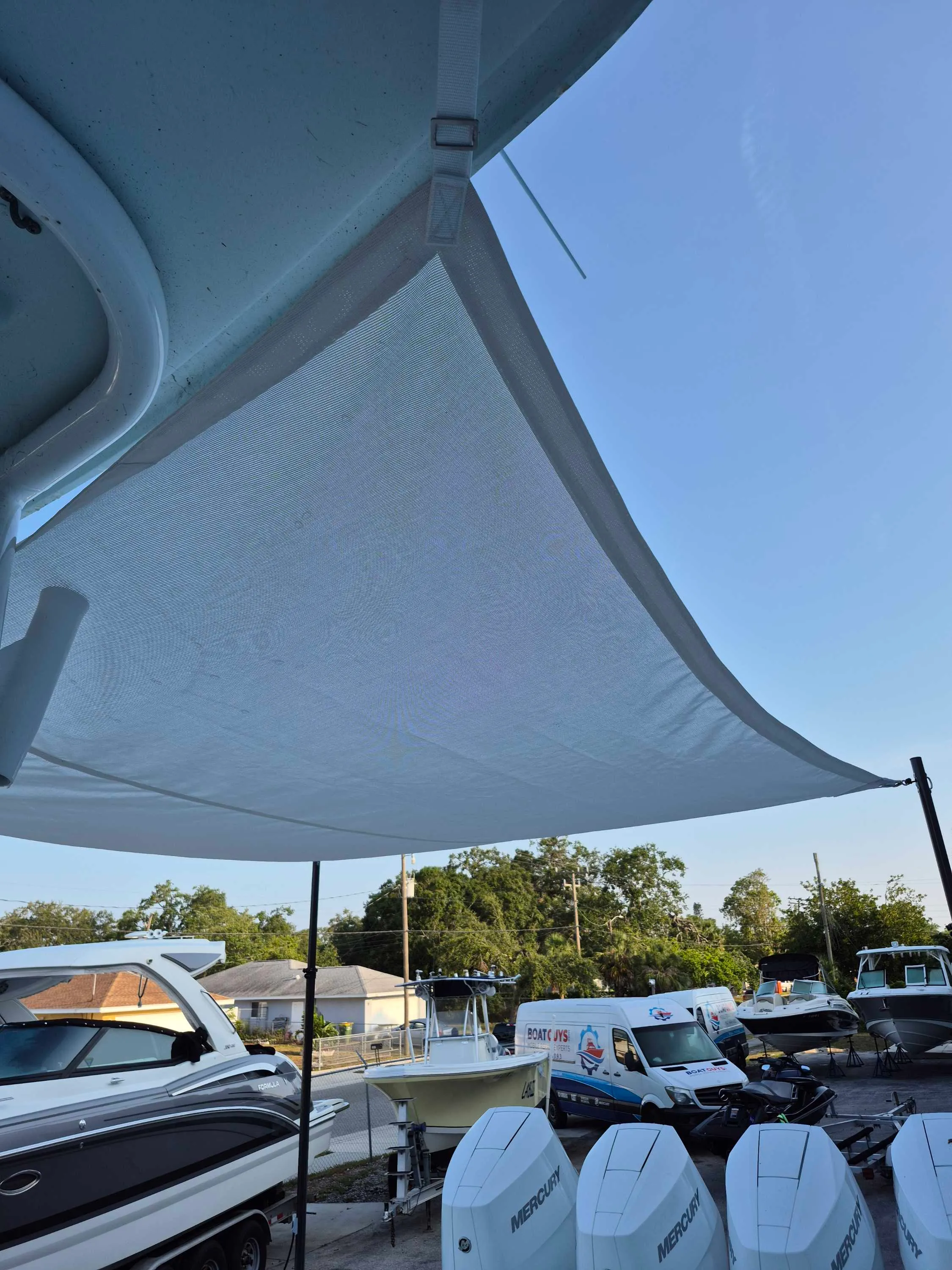 Shades - 42 Yellowfin — canvas & upholstery work by the Boat Guys