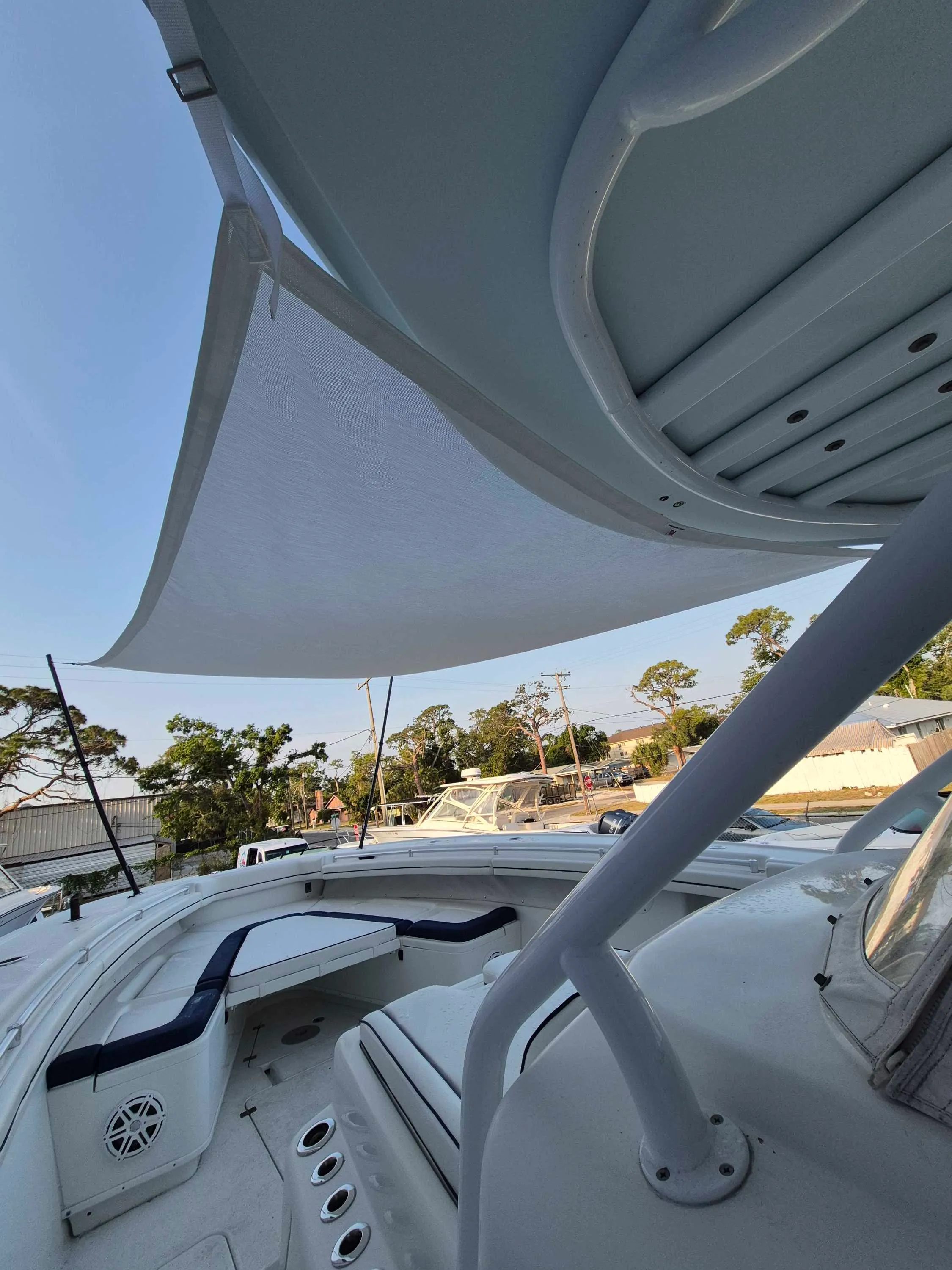 Shades - 42 Yellowfin — canvas & upholstery work by the Boat Guys