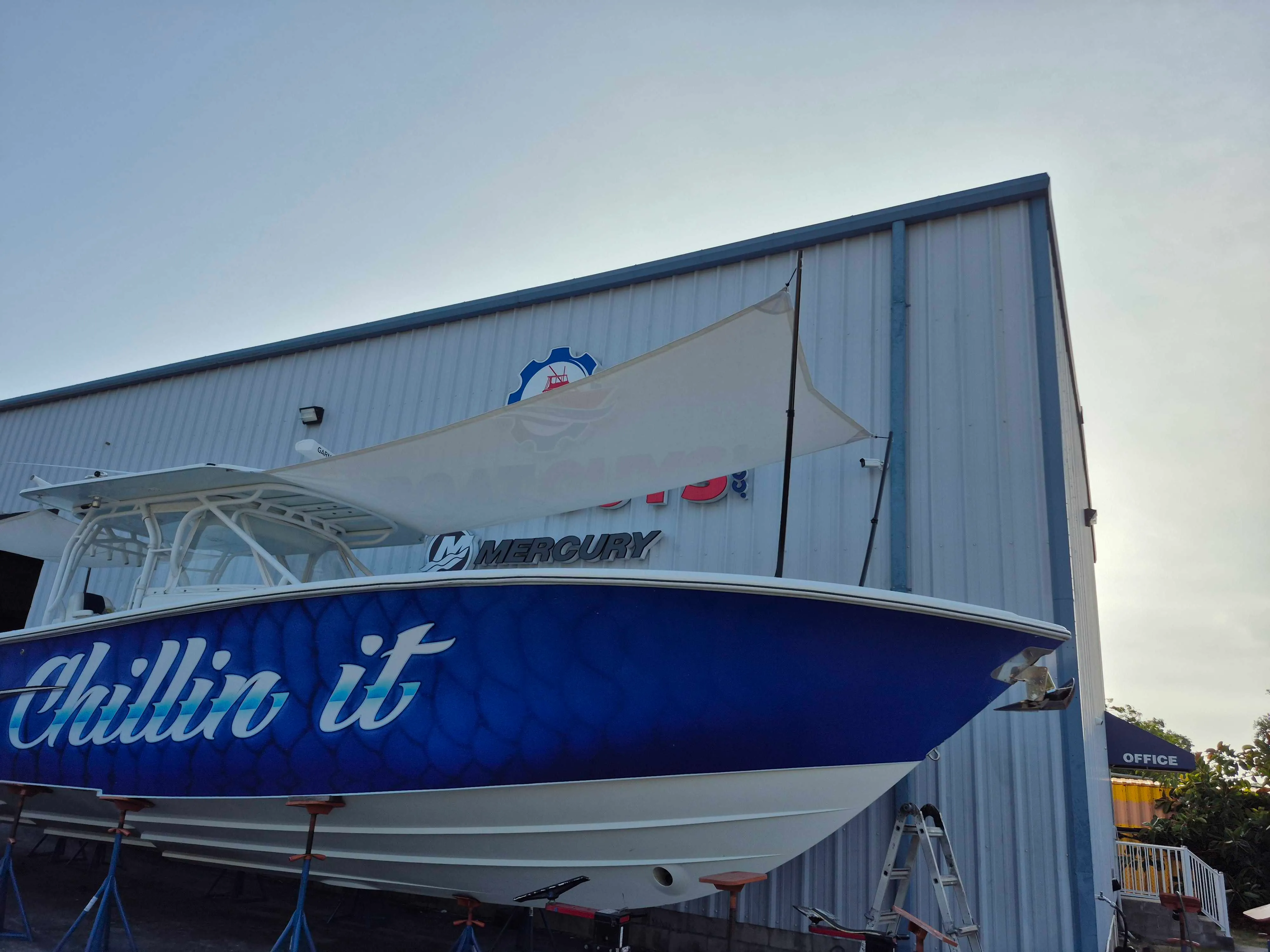 Shades - 42 Yellowfin — canvas & upholstery work by the Boat Guys