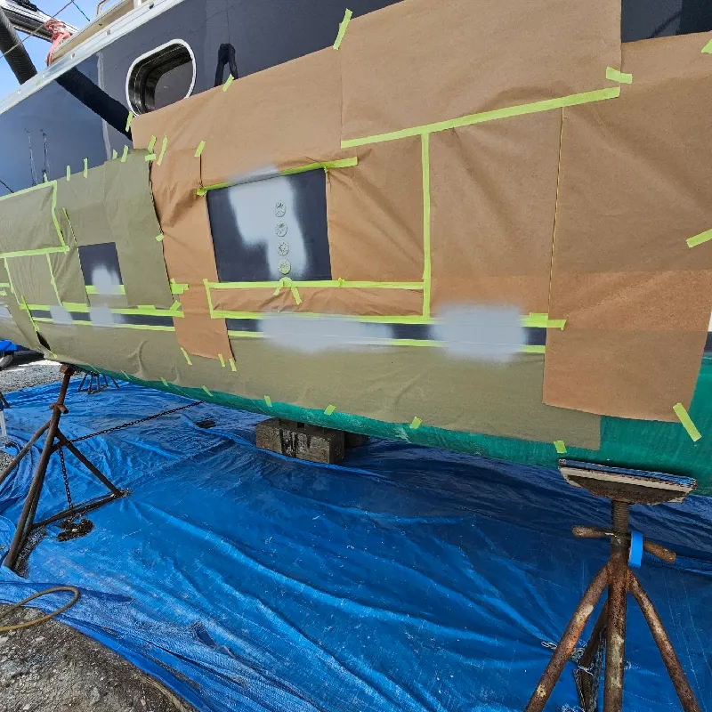 Sailboat at Marina — in progress