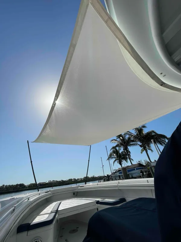 Shades - 42 Yellowfin — canvas & upholstery work by the Boat Guys