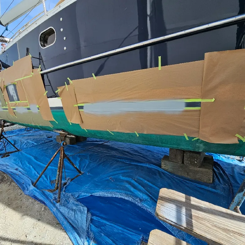Sailboat at Marina — in progress